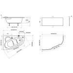 Vonia RAVAK Asymmetric 170x110