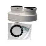 Dūmvada adapteris DN60/100 - 2x80mm