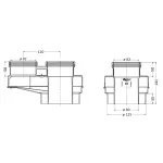 Dūmvada adapteris DN80/125 - 2x80mm