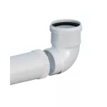 Dūmvada līkums 87° saliekamais ar pagarinājumu 490 mm DN60