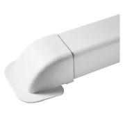 Tvirtinimas prie sienos kampinis 80x60 mm baltas