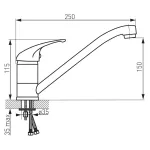 Ūdens krāns izlietnei 25cm FERRO 