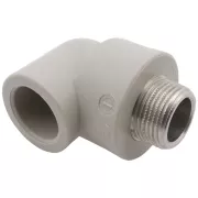 Elkonis FV Plast, PPR, d25x90°, ar ārējo 3/4 vītni 